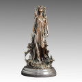 Myth Bronze Sculpture Flower Lady Carving Deco Statue en laiton TPE-502/503